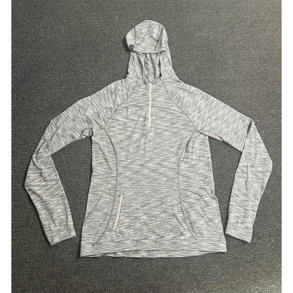 Outdoor Research Flyway 1/4 Zip Hoodie Gray Womens Large‎ Pullover Hiking Light